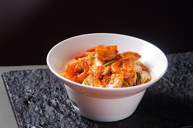 白菜炒大虾